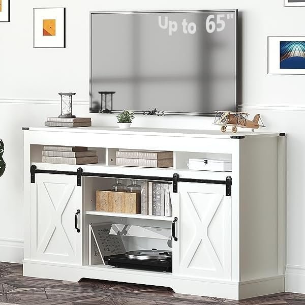 RoyalCraft Fireplace TV Stand, Light Grey - Image 16