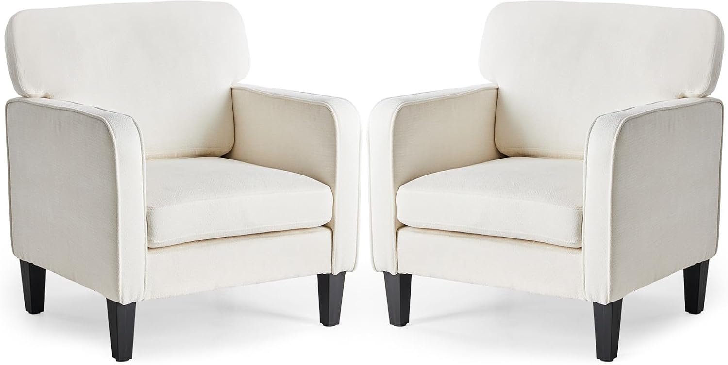 DUMOS Accent Chairs, 2-Pack, White - Image 4