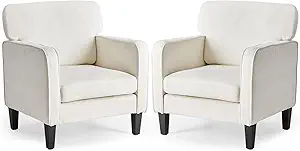 DUMOS Accent Chairs, 2-Pack, White - Image 5