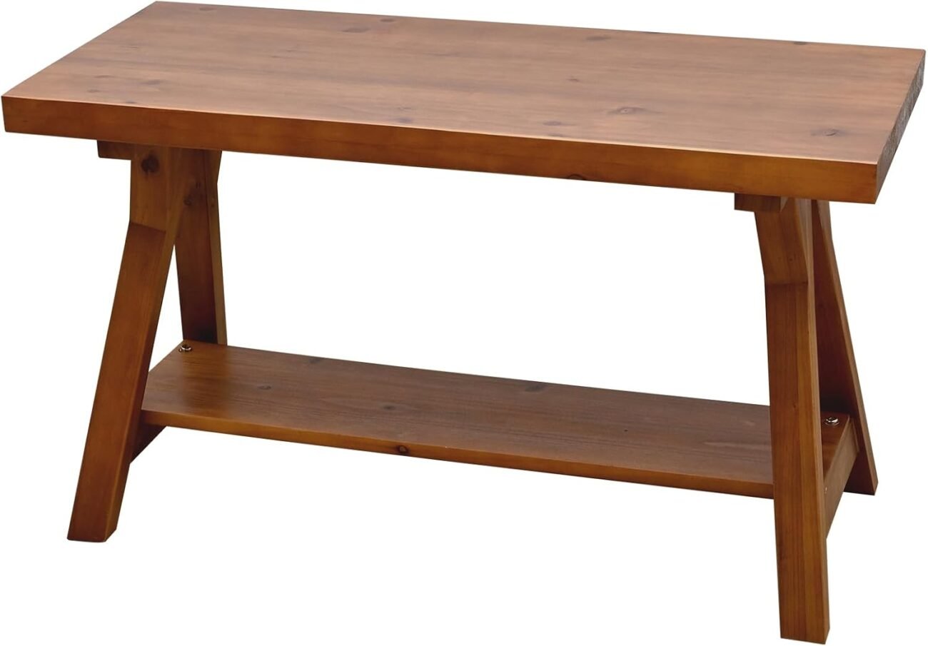 SwallowLiving Wood Entry Bench, 30", Natural - 画像 (8)