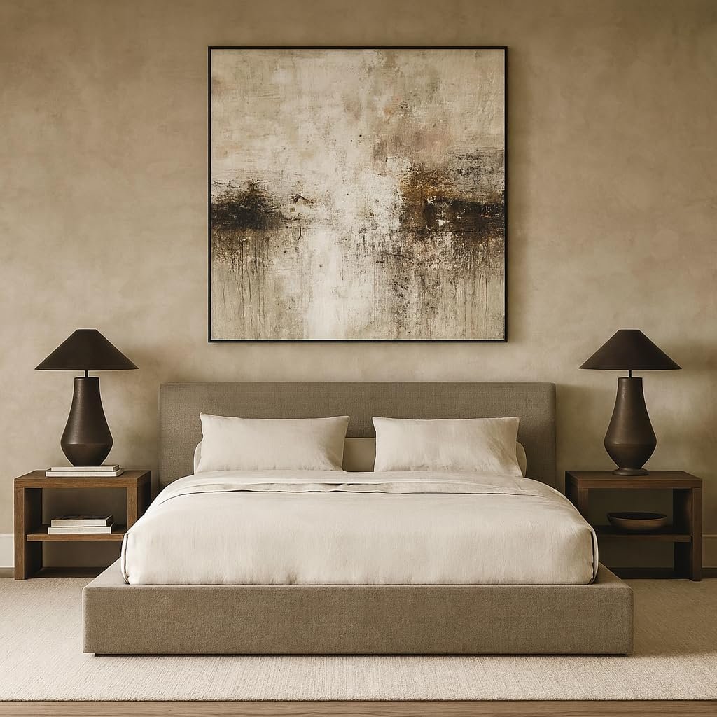 Square Bed Base, Queen, Brown Linen - Image 32