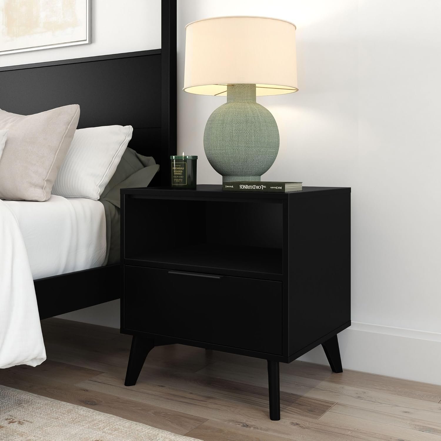 Plank+Beam Haven Nightstand Set of 2, Blonde/Black - 画像 (2)