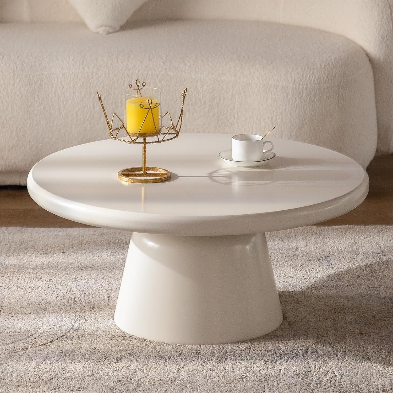 Irregular Cloud Coffee Table, 47", White - Image 5