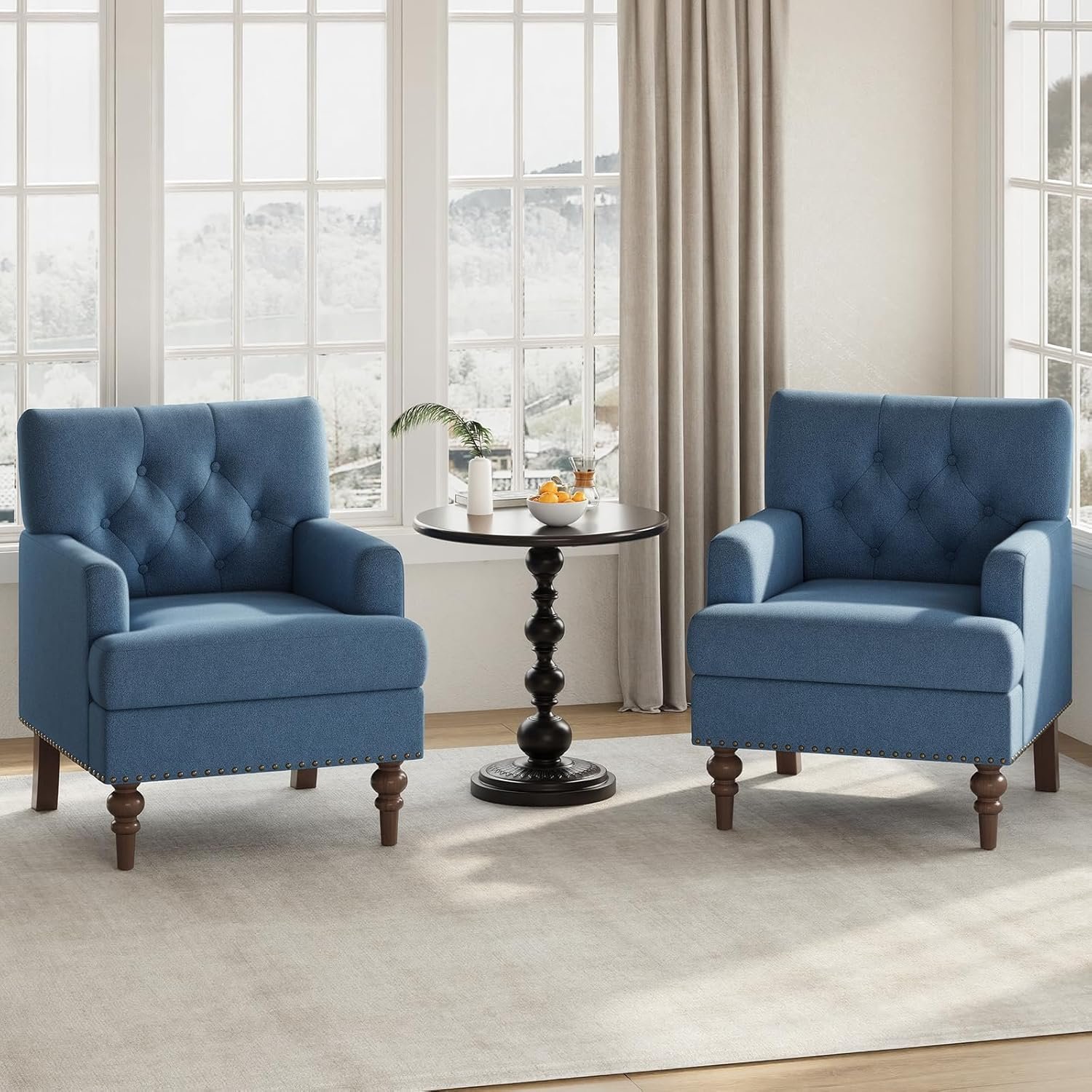 MALOL Accent Chairs, 2-Pack, Brown - Image 6