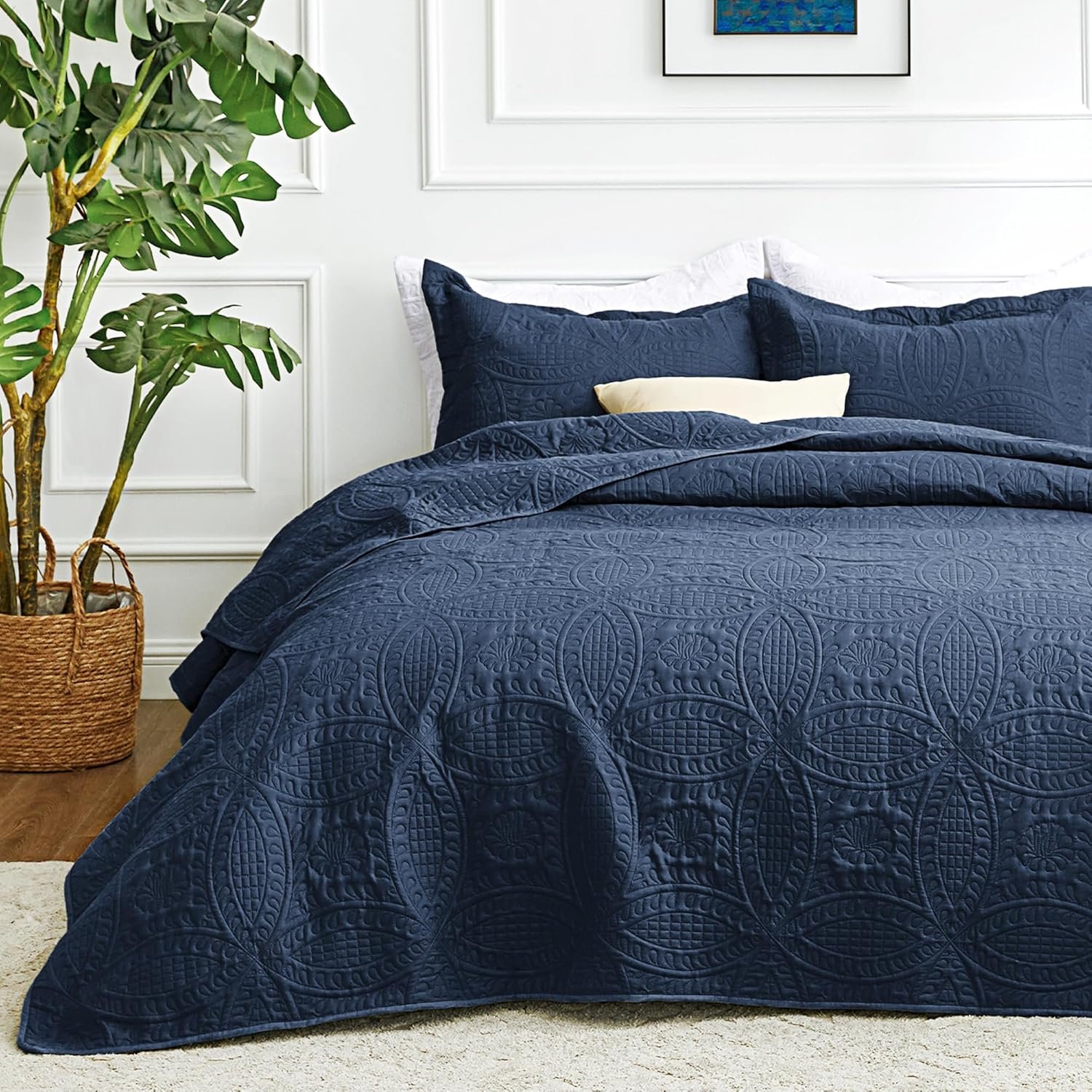 Love's Cabin Queen Quilt Set, 3-Piece, Blue - Image 11