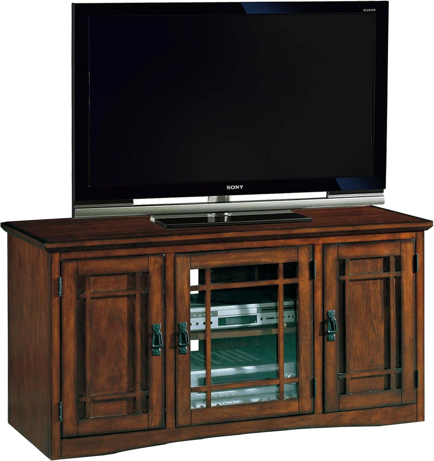 Leick Home TV Stand, Solid Wood, Mission Oak - Image 6