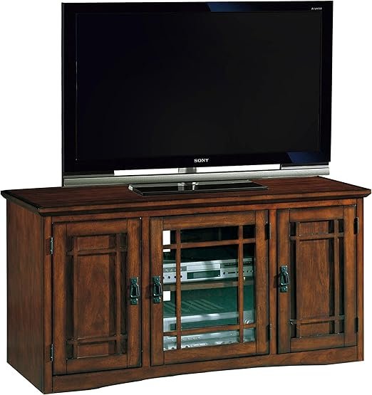 Leick Home TV Stand, Solid Wood, Mission Oak - Image 9