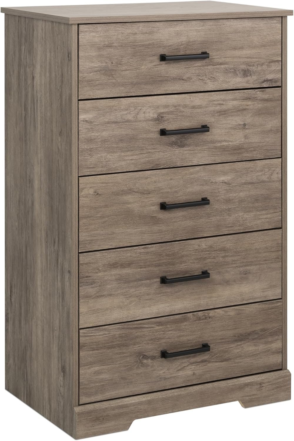 Prepac Rustic Ridge Dresser, 5-Drawer, Black - Image 3