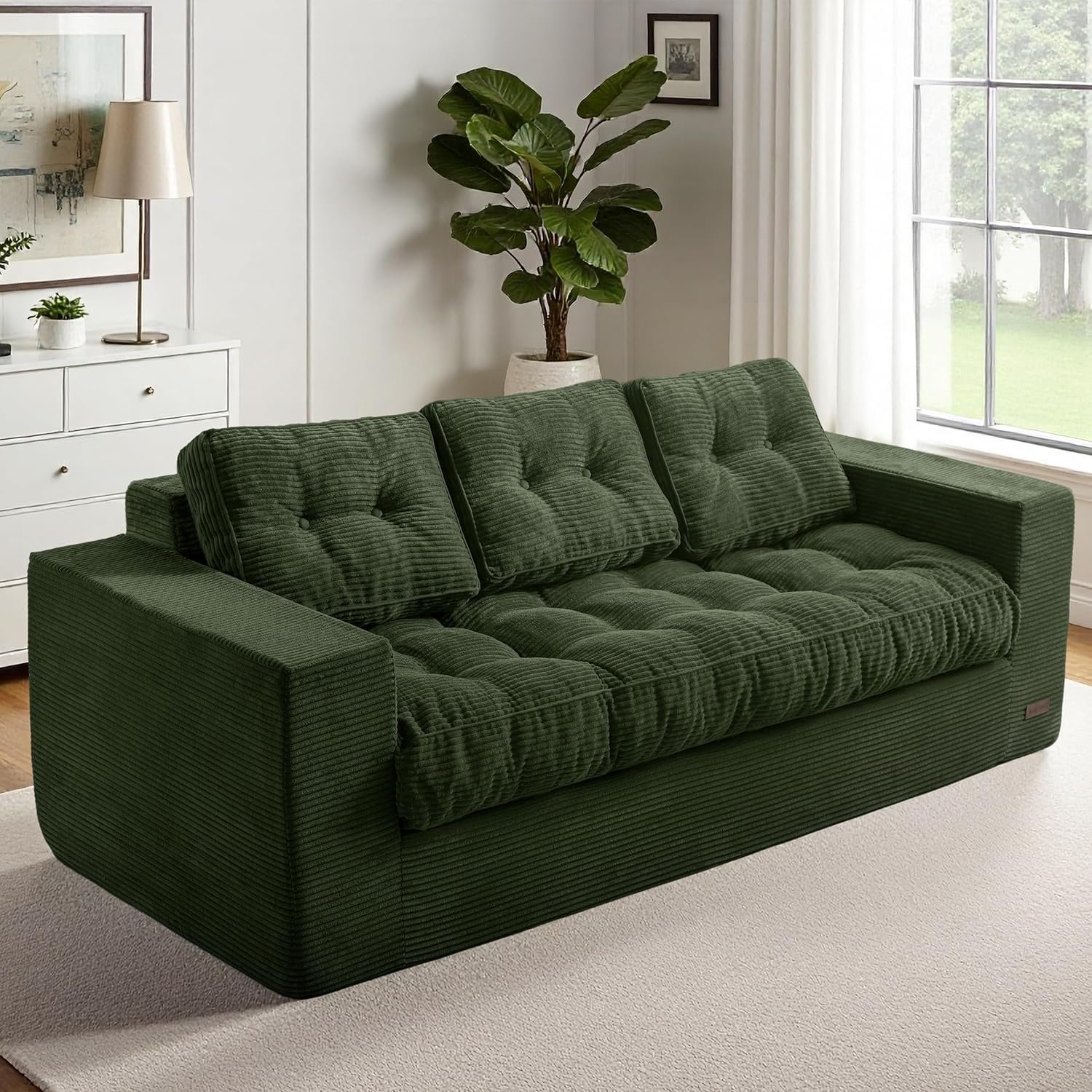 MAXYOYO Bean Bag Loveseat Sofa, Black - Image 2