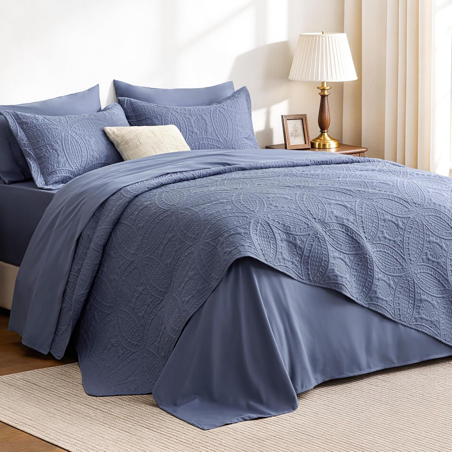 Love's Cabin Queen Quilt Set, 3-Piece, Blue - Image 26