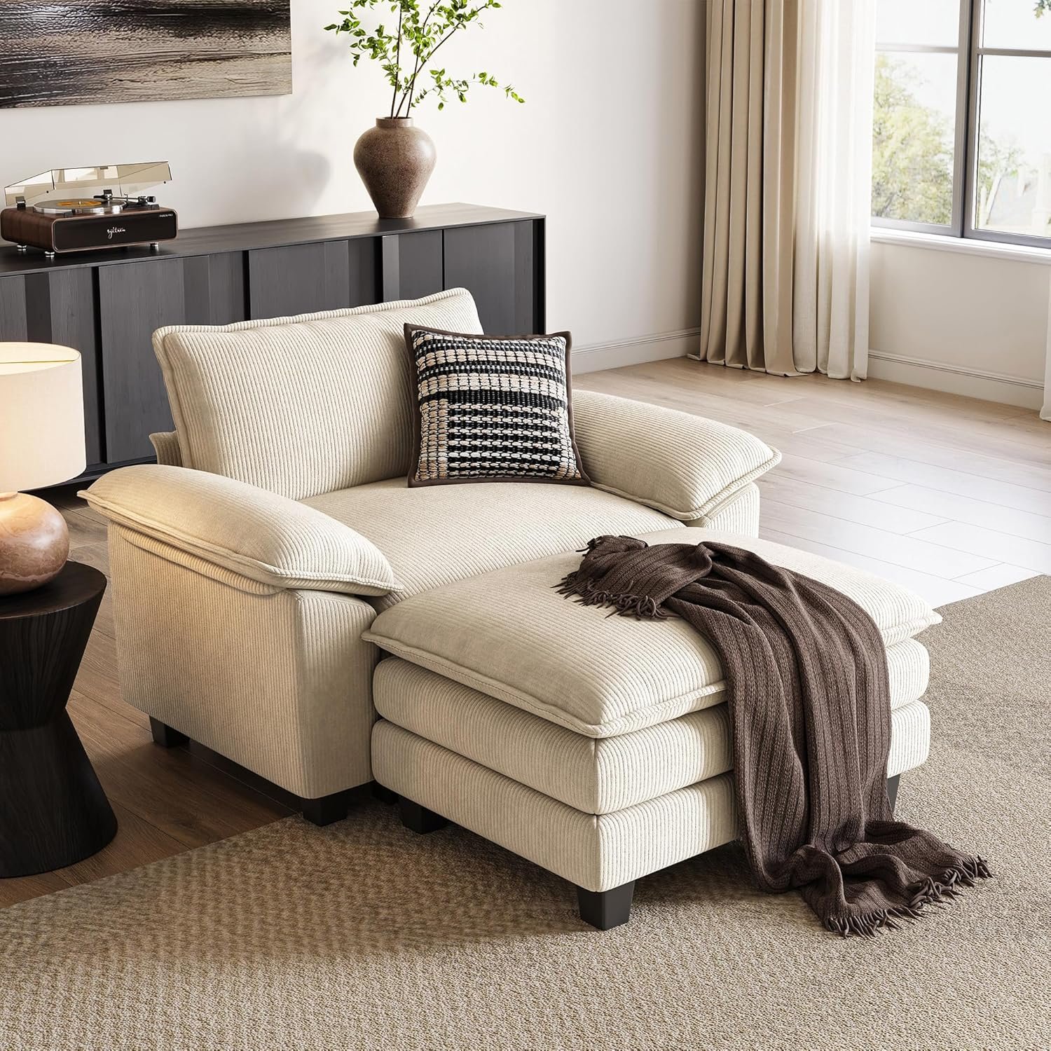 LINSY HOME Cloud Loveseat Sofa, 90", Green - Image 24